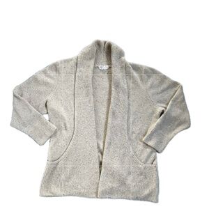 89th & Madison Cream Knit Cardigan – Women’s XL, Neutral Cozy Sweater w/ Pockets